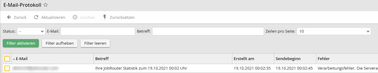 E-Mail-Protokoll Übersicht