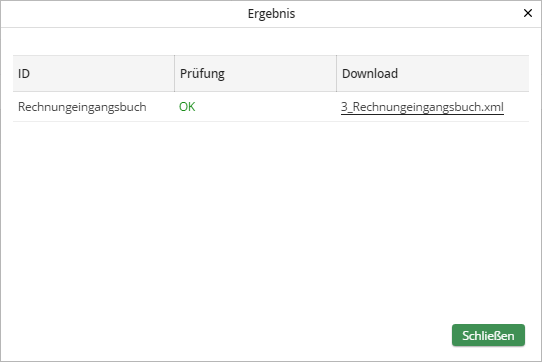 Export-Ergebnis