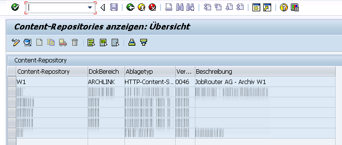 Content-Repositories anzeigen - Übersicht
