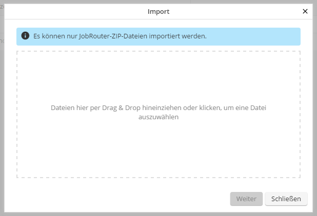 Tabelle importieren: Datei hochladen