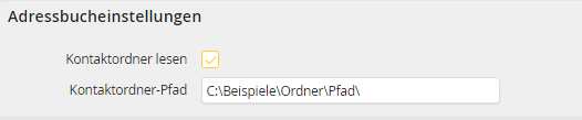 Adressbucheinstellungen
