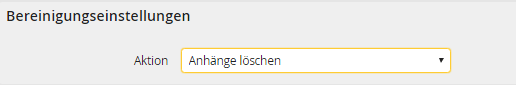 Bereinigungseinstellungen