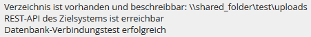 Synchronisierungstest: Erfolg