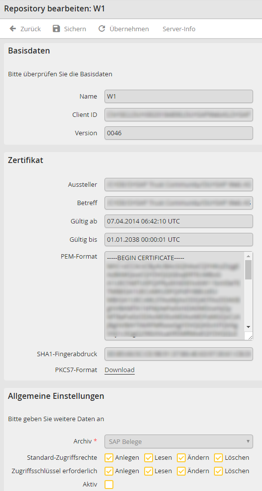 Repository bearbeiten