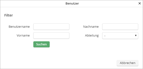 Suche: Benutzer