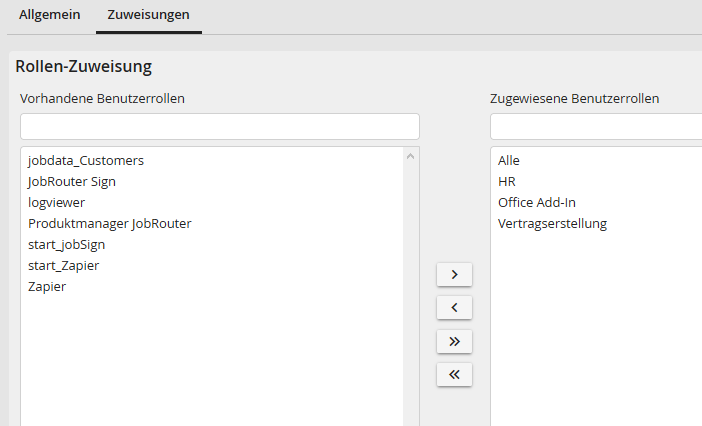 Zuweisungen