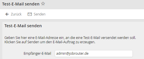Test-E-Mail senden