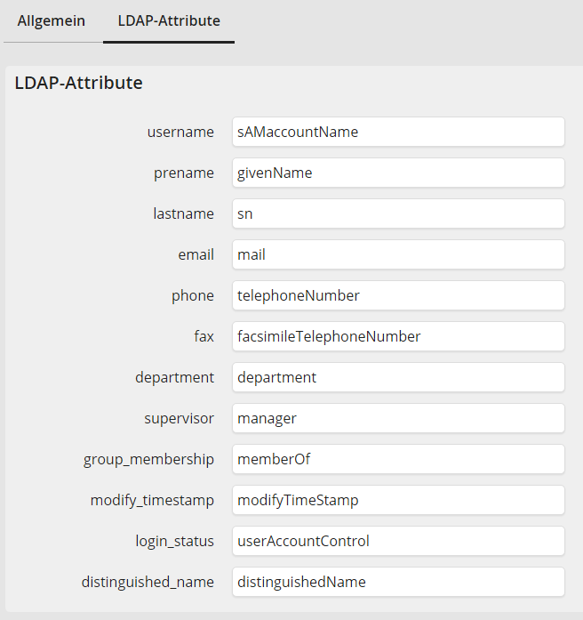 LDAP-Verzeichnis Attribute anlegen & bearbeiten