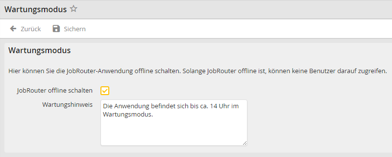 Wartungsmodus