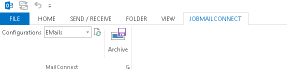 JobMailConnect ribbon