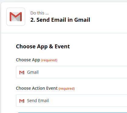 Choose App & Event
