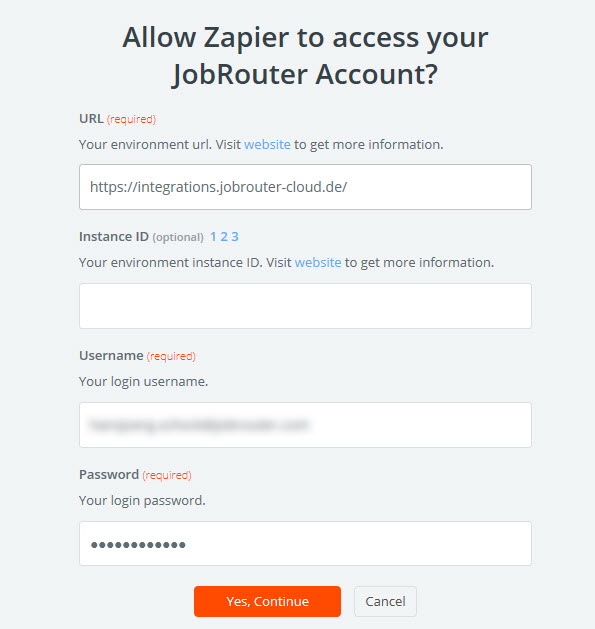 JobRouter Login erlauben