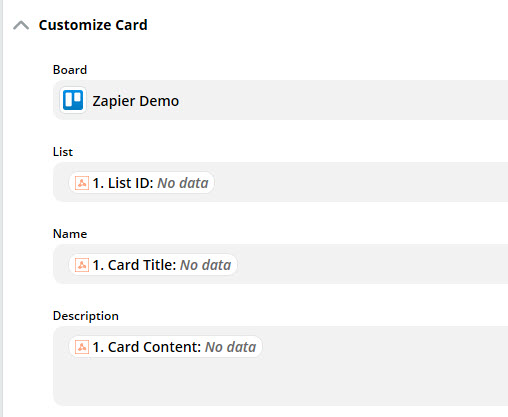 Customize Card