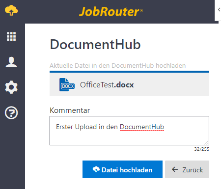 DocumentHub hochladen