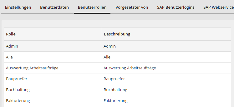 Benutzerrollen