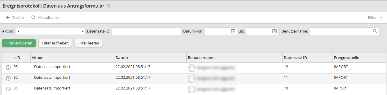 Ereignisprotokoll