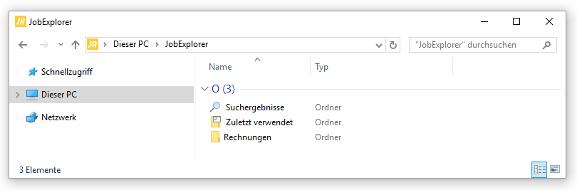 Archivansicht im JobExplorer