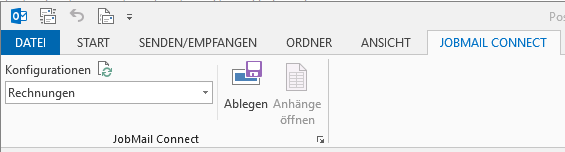 Menüband von JobMailConnect