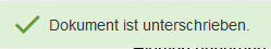 Dokument unterzeichnet