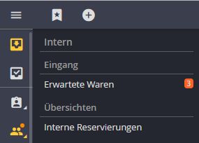 Zusammengeklappte Navigation