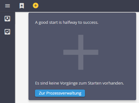 Startbox ohne Einträge