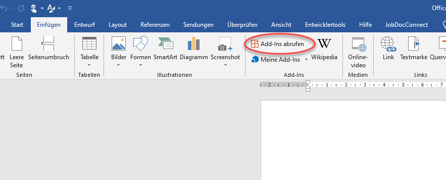 Add-Ins abrufen