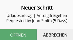 Neuer Schritt zustimmen
