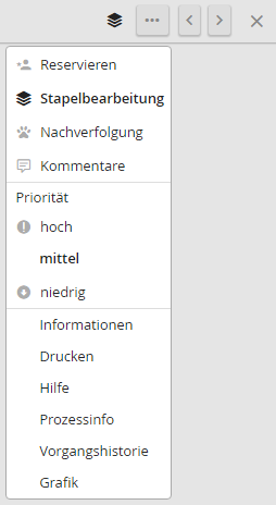 Weitere Funktionen im Dialog