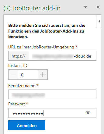 JobRouter Anmeldung