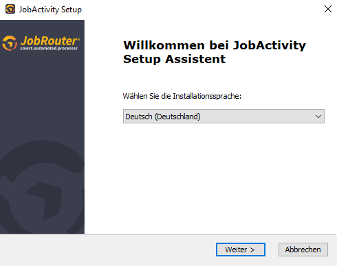 Sprachauswahl Maske