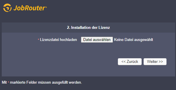 Lizenzdatei auswählen