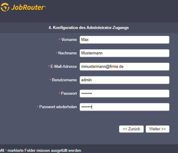 Administrator Zugang