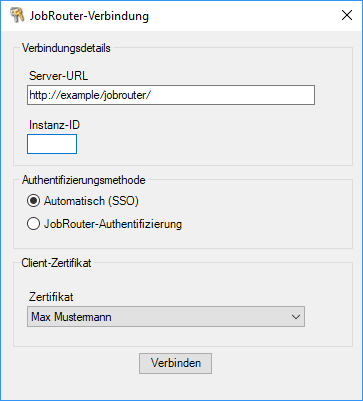 Konfiguration der JobRouter-Serververbindung