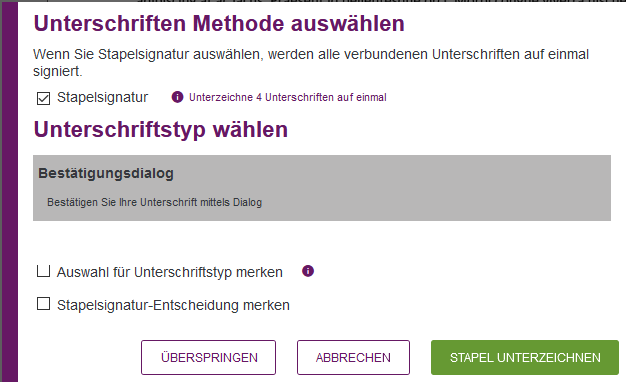 Stapel Signatur SIMPLE