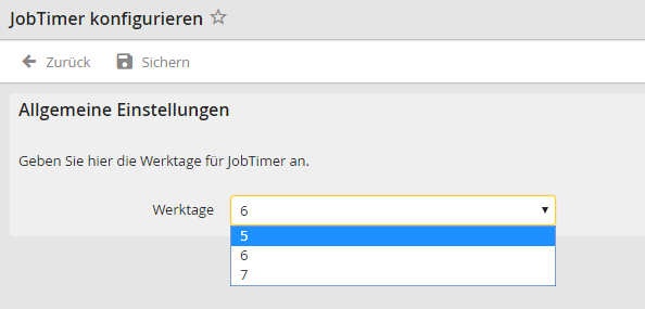 Werktage festlegen