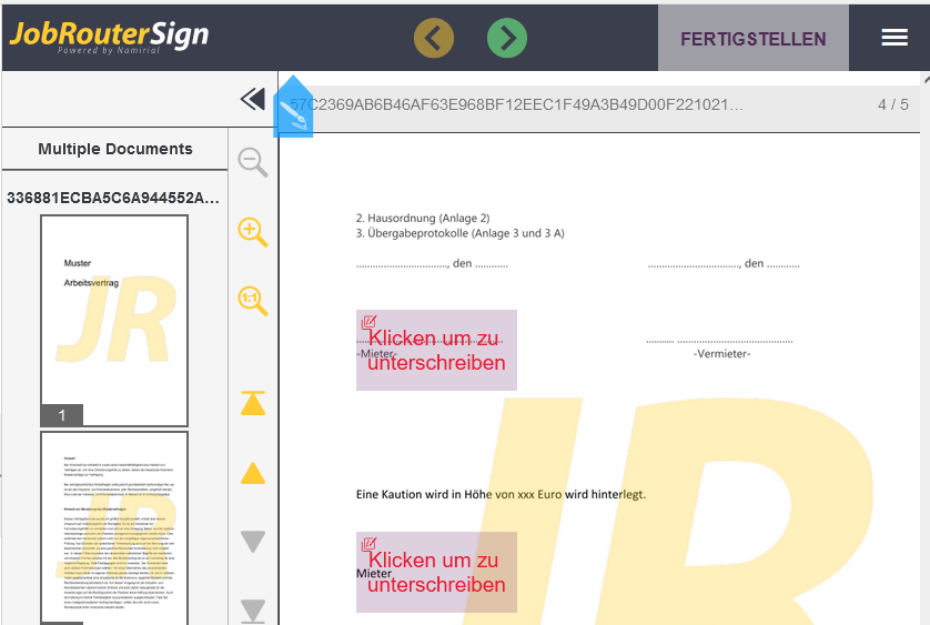 Dokument signieren