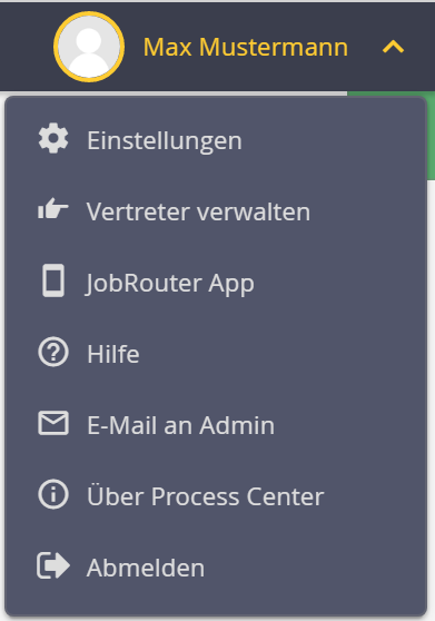 JobRouter-Menü JobRouter-Menü