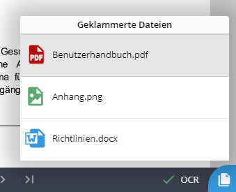 Anzeige der Dokumentdateien