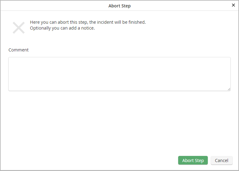 abort a step