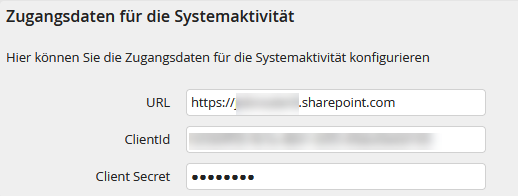 SharePoint Systemaktivität