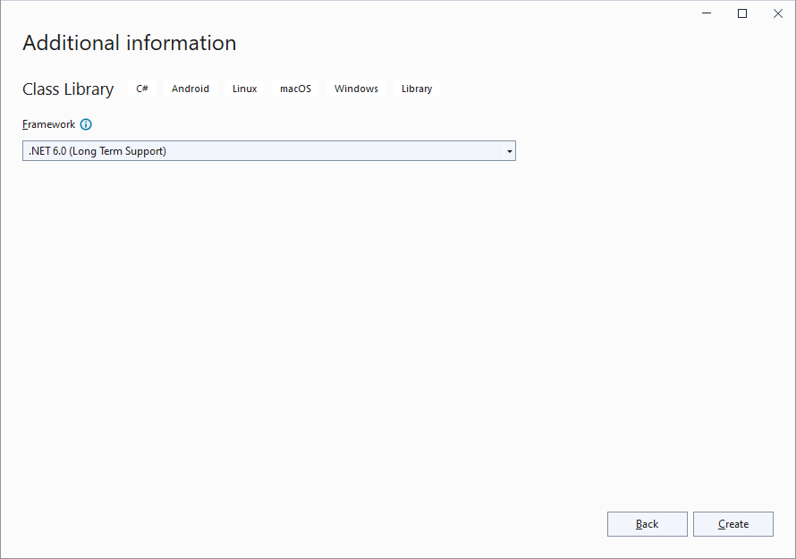 .NET 6.0 (Long Term Support)