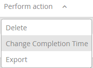 Editing the completion time of an instance