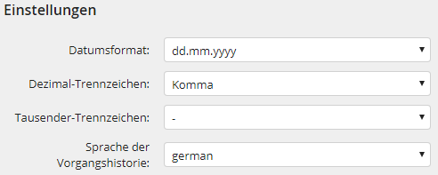 Allgemeine Einstellungen