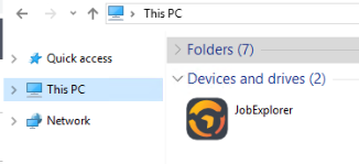 Drive-view in the Windows Explorer ("My Computer")