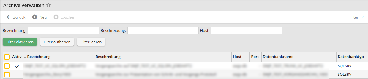 Vorgangsarchive-Übersicht Vorgangsarchive-Übersicht