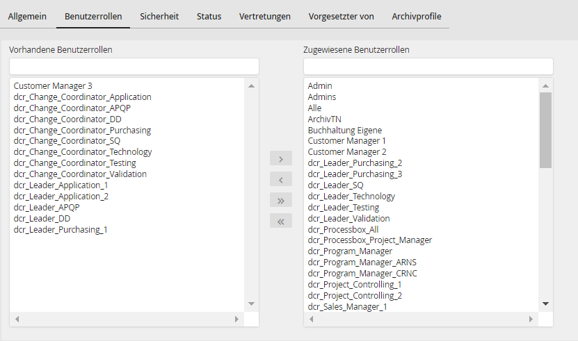 Benutzerrollen zuweisen Benutzerrollen zuweisen