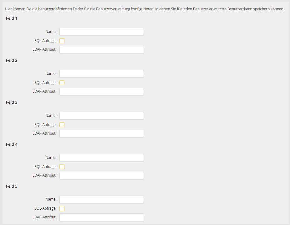 Benutzerdefinierte Felder einrichten Benutzerdefinierte Felder einrichten