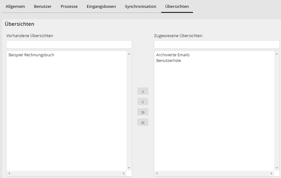Übersichten einer Rolle zuweisen