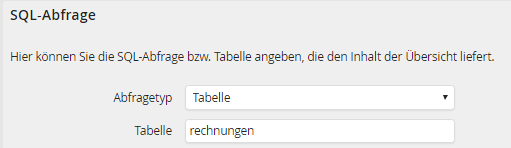 Tabellen-Abfrage Tabellen-Abfrage