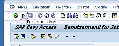 Befehlsfeld öffnen Befehlsfeld öffnen